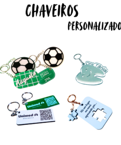 Kit 50 Chaveiros em Acrílico Personalizados